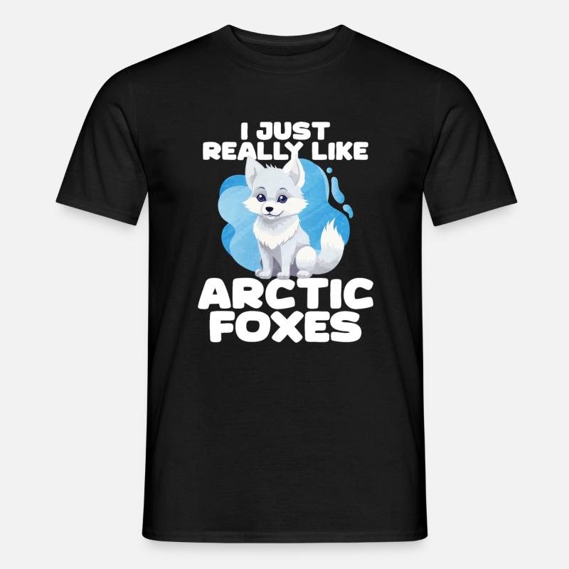 Cute arctic fox gift - Men's T-shirt - black