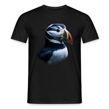 Puffin Bird Gift - Men's T-Shirt - black - Front - AI Model Male 178 light (178cm)