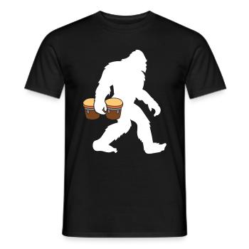 Bongo Musik Geschenk - Männer T-Shirt - Schwarz - Vorne - AI Model Male 178 light (178cm)