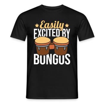 Bongo Musik Geschenk - Männer T-Shirt - Schwarz - Vorne - AI Model Male 178 light (178cm)