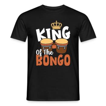 Bongo Musik Geschenk - Männer T-Shirt - Schwarz - Vorne - AI Model Male 178 light (178cm)