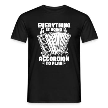 Accordion Polka Music Gift - Men's T-Shirt - black - Front - AI Model Male 178 light (178cm)