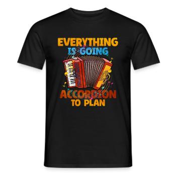Accordéon Polka musique cadeau - T-shirt homme - noir - Devant - AI Model Male 178 light (178cm)