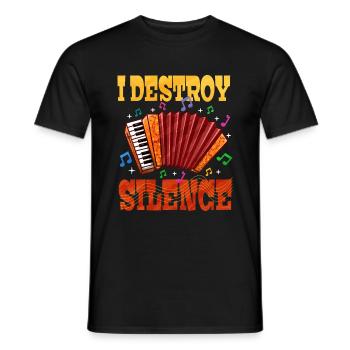 Akkordeon Polka Musik Geschenk - Männer T-Shirt - Schwarz - Vorne - AI Model Male 178 light (178cm)