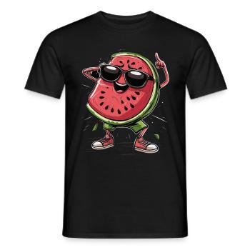 Watermelon - Men's T-Shirt - black - Front - AI Model Male 178 light (178cm)