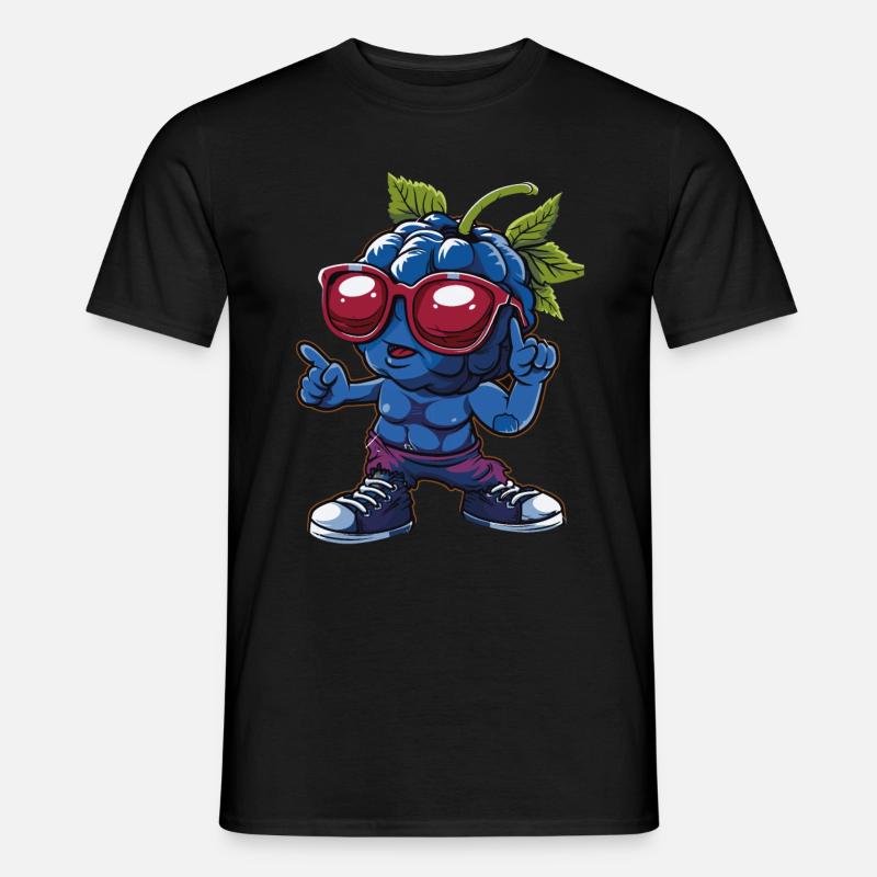 Blaubeeren - Männer T-Shirt - Schwarz