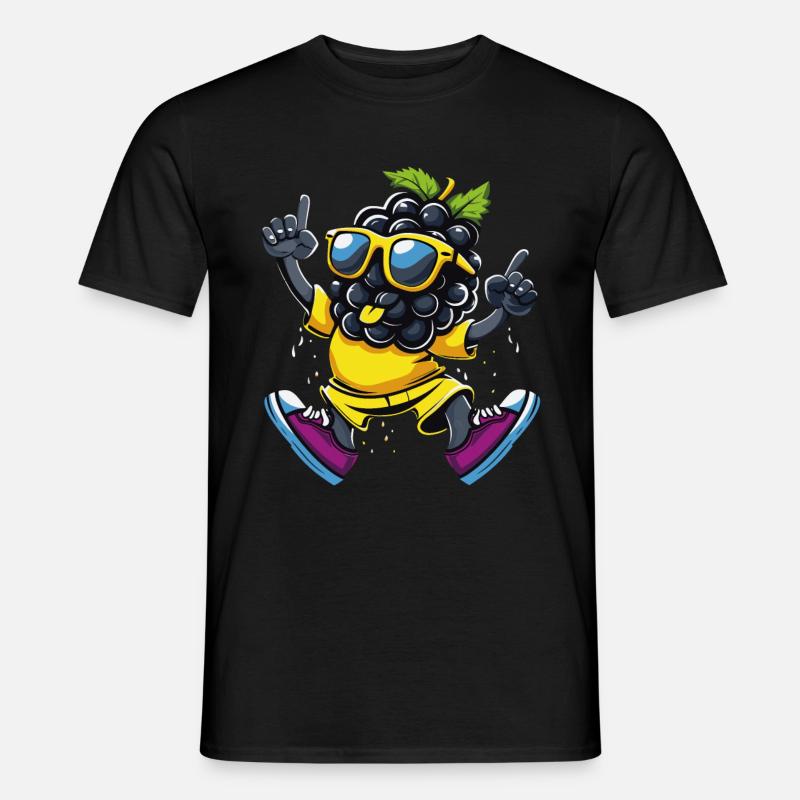 Brombeeren - Männer T-Shirt - Schwarz