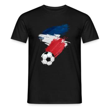 Frankreich Fußball Fußball Flagge - Männer T-Shirt - Schwarz - Vorne - AI Model Male 178 light (178cm)