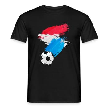 Drapeau du Luxembourg Football - T-shirt homme - noir - Devant - AI Model Male 178 light (178cm)