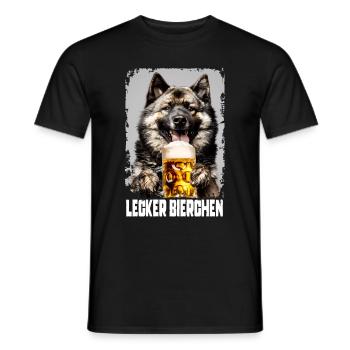 Délicieux orignal à la bière - T-shirt homme - noir - Devant - AI Model Male 178 light (178cm)