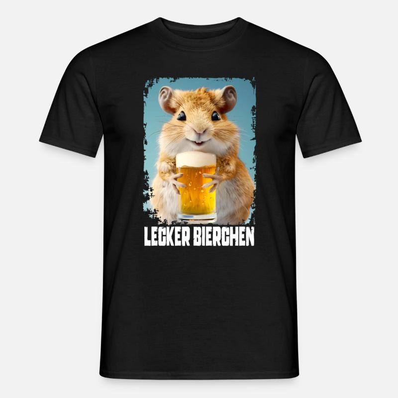 Lecker Bierchen Rennmaus - Männer T-Shirt - Schwarz