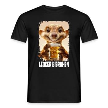 Lecker Bierchen Mungo - Männer T-Shirt - Schwarz - Vorne - AI Model Male 178 light (178cm)