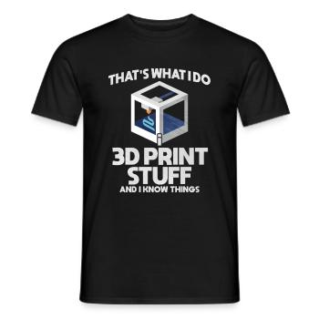 3D Printing - Men's T-Shirt - black - Front - AI Model Male 178 light (178cm)