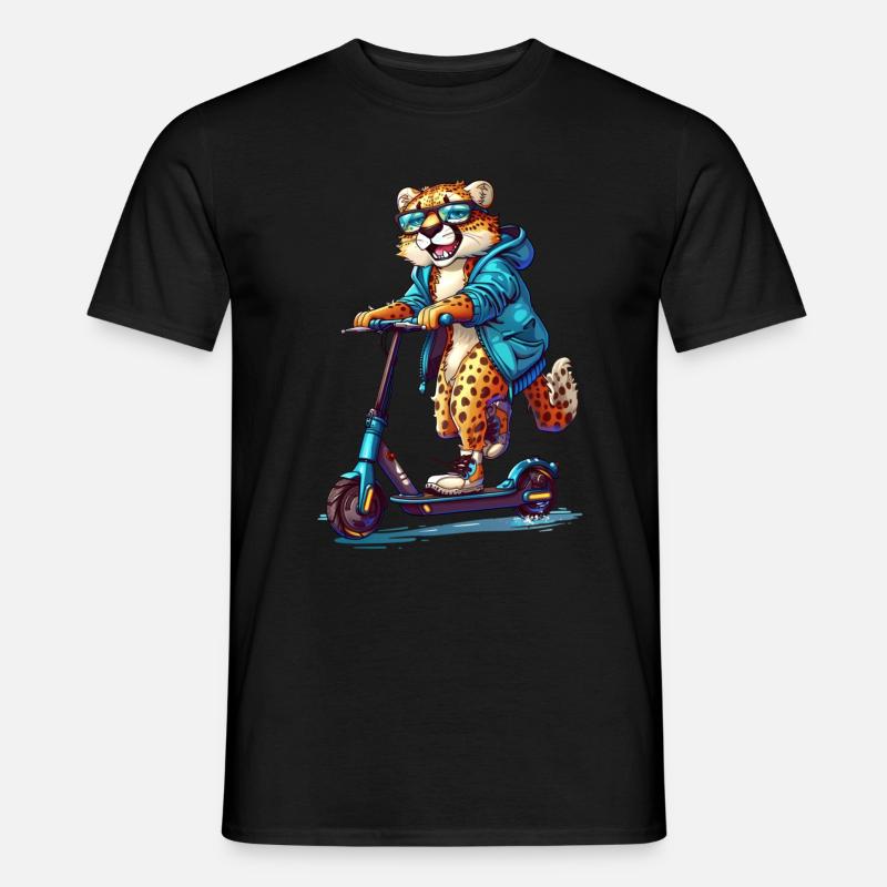 Geparden Roller - Männer T-Shirt - Schwarz