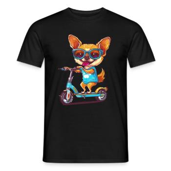 Chihuahua Roller - Männer T-Shirt - Schwarz - Vorne - AI Model Male 178 light (178cm)