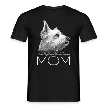 West Highland White Terrier Mom - Men's T-Shirt - black - Front - AI Model Male 178 light (178cm)