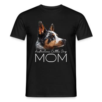 Australian Cattle Dog Mama - Men's T-Shirt - black - Front - AI Model Male 178 light (178cm)
