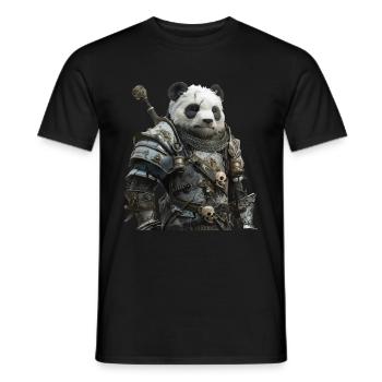 Panda Chevalier Moyen Âge - T-shirt homme - noir - Devant - AI Model Male 178 light (178cm)
