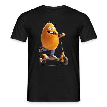 Patate douce Scooter - T-shirt homme - noir - Devant - AI Model Male 178 light (178cm)