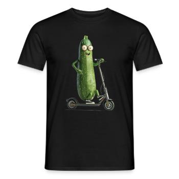 Zucchini Scooter - Men's T-Shirt - black - Front - AI Model Male 178 light (178cm)
