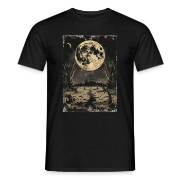 The Moon Tarot - Men's T-Shirt - black - Front - AI Model Male 178 light (178cm)