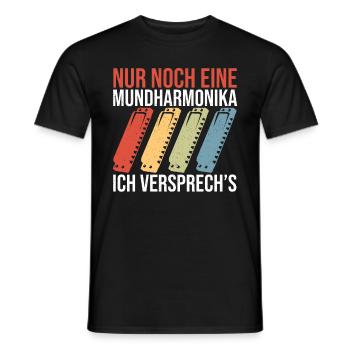 Playing Harmonica Gift - Men's T-Shirt - black - Front - AI Model Male 178 light (178cm)