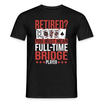 Bridge Card Game Gift - Men's T-Shirt - black - Front - AI Model Male 178 light (178cm)