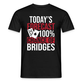 Bridge Kartenspiel Geschenk - Männer T-Shirt - Schwarz - Vorne - AI Model Male 178 light (178cm)