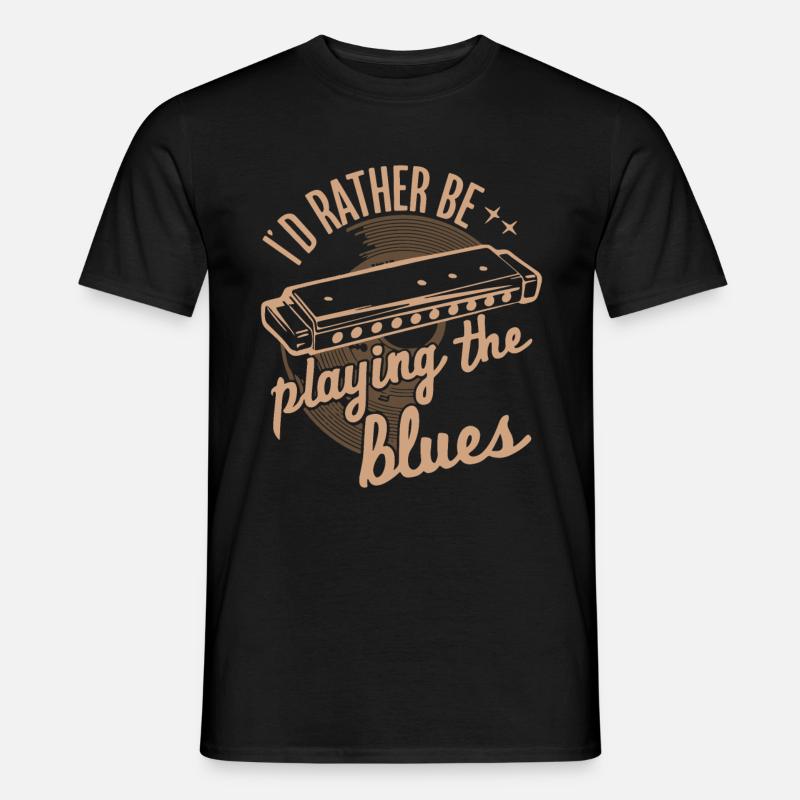 Cadeau de jeu d’harmonica - T-shirt homme - noir