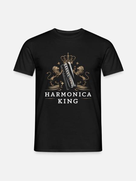 Cadeau de jeu d’harmonica - T-shirt homme - noir