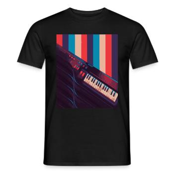 Keytar Keyboard Gift - Men's T-Shirt - black - Front - AI Model Male 178 light (178cm)
