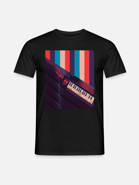 Keytar Keyboard Geschenk - Männer T-Shirt - Schwarz