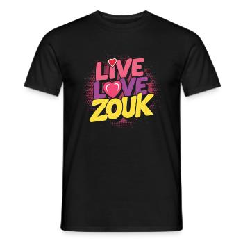 Zouk-Tanz-Geschenk - Männer T-Shirt - Schwarz - Vorne - AI Model Male 178 light (178cm)