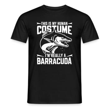 Cadeau pour Barracuda Fish Lover - T-shirt homme - noir - Devant - AI Model Male 178 light (178cm)