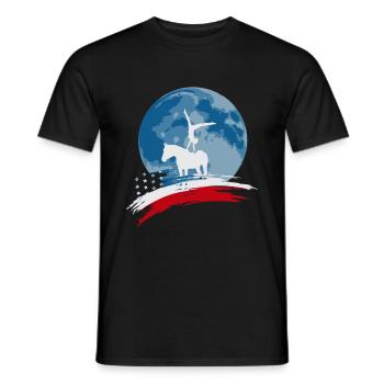 Loves Horse Vaulting Gift - Men's T-Shirt - black - Front - AI Model Male 178 light (178cm)