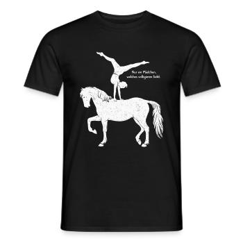 Loves Horse Vaulting Gift - Men's T-Shirt - black - Front - AI Model Male 178 light (178cm)