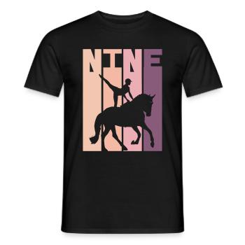 Loves Horse Vaulting Gift - Men's T-Shirt - black - Front - AI Model Male 178 light (178cm)