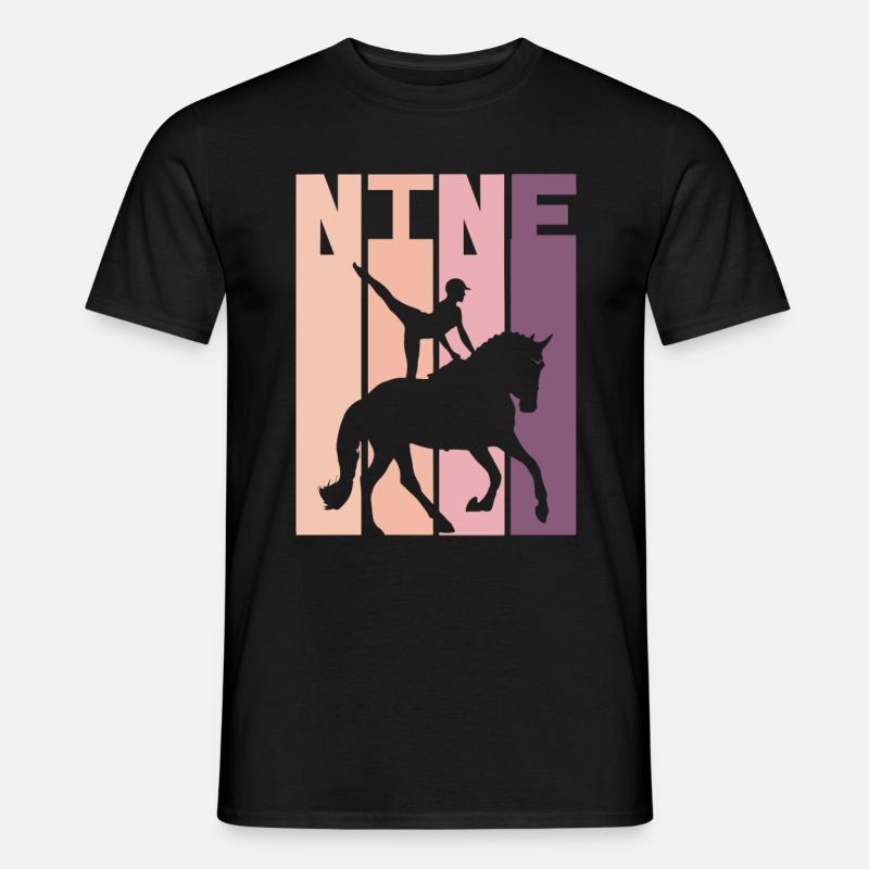 Liebt Pferd Voltigieren Geschenk - Männer T-Shirt - Schwarz