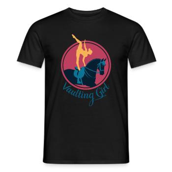 Loves Horse Vaulting Gift - Men's T-Shirt - black - Front - AI Model Male 178 light (178cm)