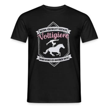 Loves Horse Vaulting Gift - Men's T-Shirt - black - Front - AI Model Male 178 light (178cm)