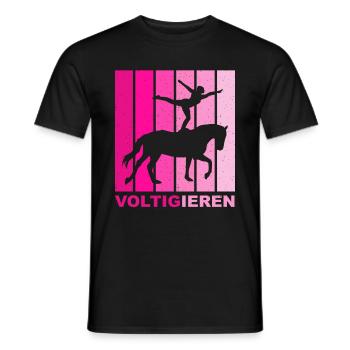 Loves Horse Vaulting Gift - Men's T-Shirt - black - Front - AI Model Male 178 light (178cm)