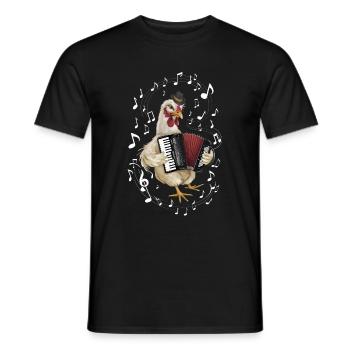 Akkordeon Akkordeonspieler Geschenk - Männer T-Shirt - Schwarz - Vorne - AI Model Male 178 light (178cm)