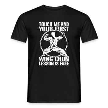 Wing Chun Kampfsport Geschenk - Männer T-Shirt - Schwarz - Vorne - AI Model Male 178 light (178cm)
