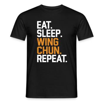 Wing Chun Kampfsport Geschenk - Männer T-Shirt - Schwarz - Vorne - AI Model Male 178 light (178cm)