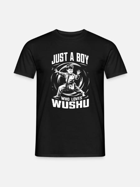 Wushu Spieler Geschenk - Männer T-Shirt - Schwarz