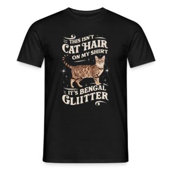Katze Bengal Geschenk - Männer T-Shirt - Schwarz - Vorne - AI Model Male 178 light (178cm)