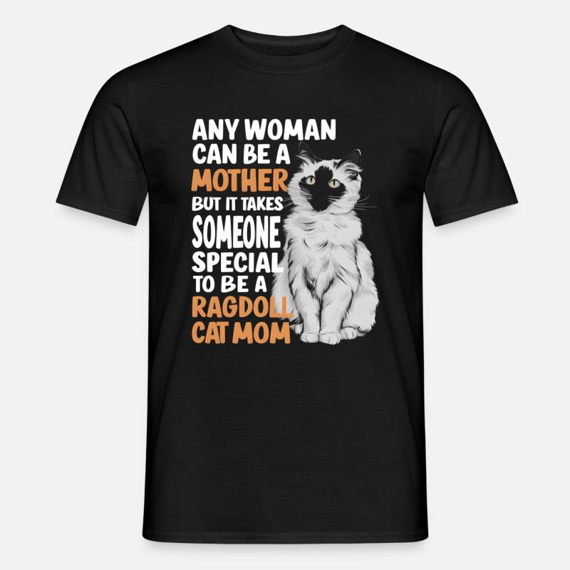 Katze Ragdoll Geschenk - Männer T-Shirt - Schwarz
