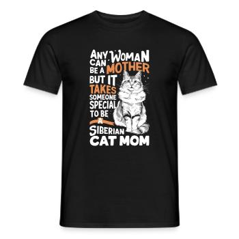 Katze Sibirische Geschenk - Männer T-Shirt - Schwarz - Vorne - AI Model Male 178 light (178cm)