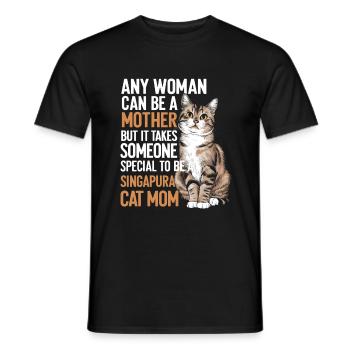Katze Singapura Geschenk - Männer T-Shirt - Schwarz - Vorne - AI Model Male 178 light (178cm)