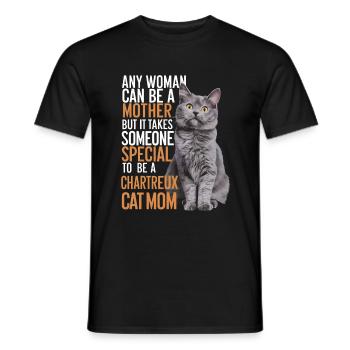 Katze Chartreux Geschenk - Männer T-Shirt - Schwarz - Vorne - AI Model Male 178 light (178cm)